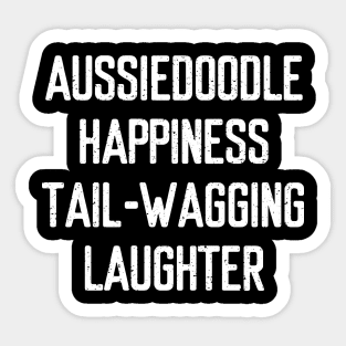 Aussiedoodle Happiness Tail-Wagging Laughter Sticker